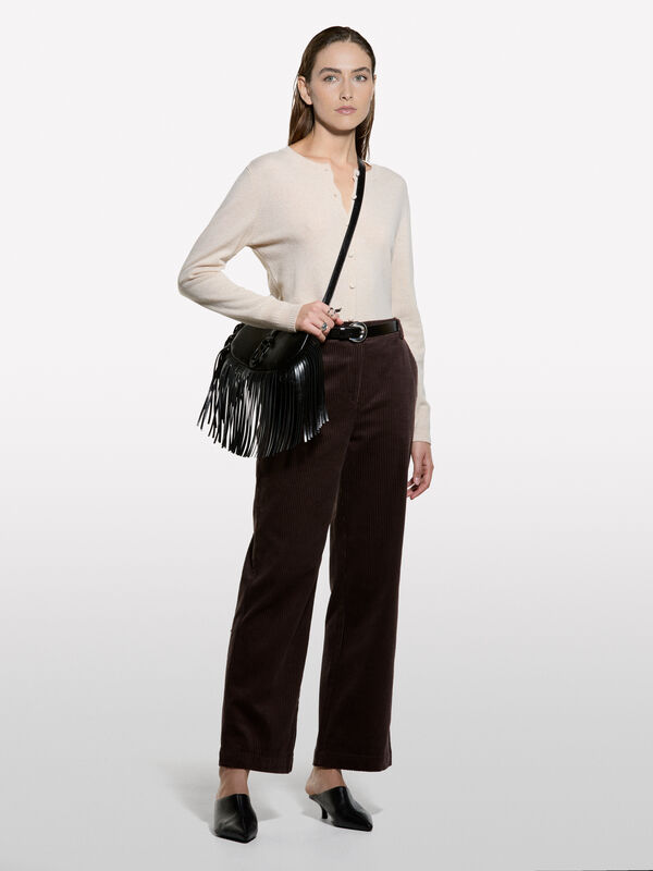 Cardigan beige coupe régulière - cardigans pour femme | Sisley