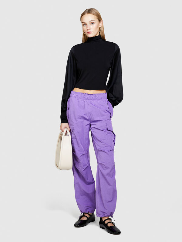 Pantalon cargo à grandes poches - pantalons de jogging pour femme | Sisley