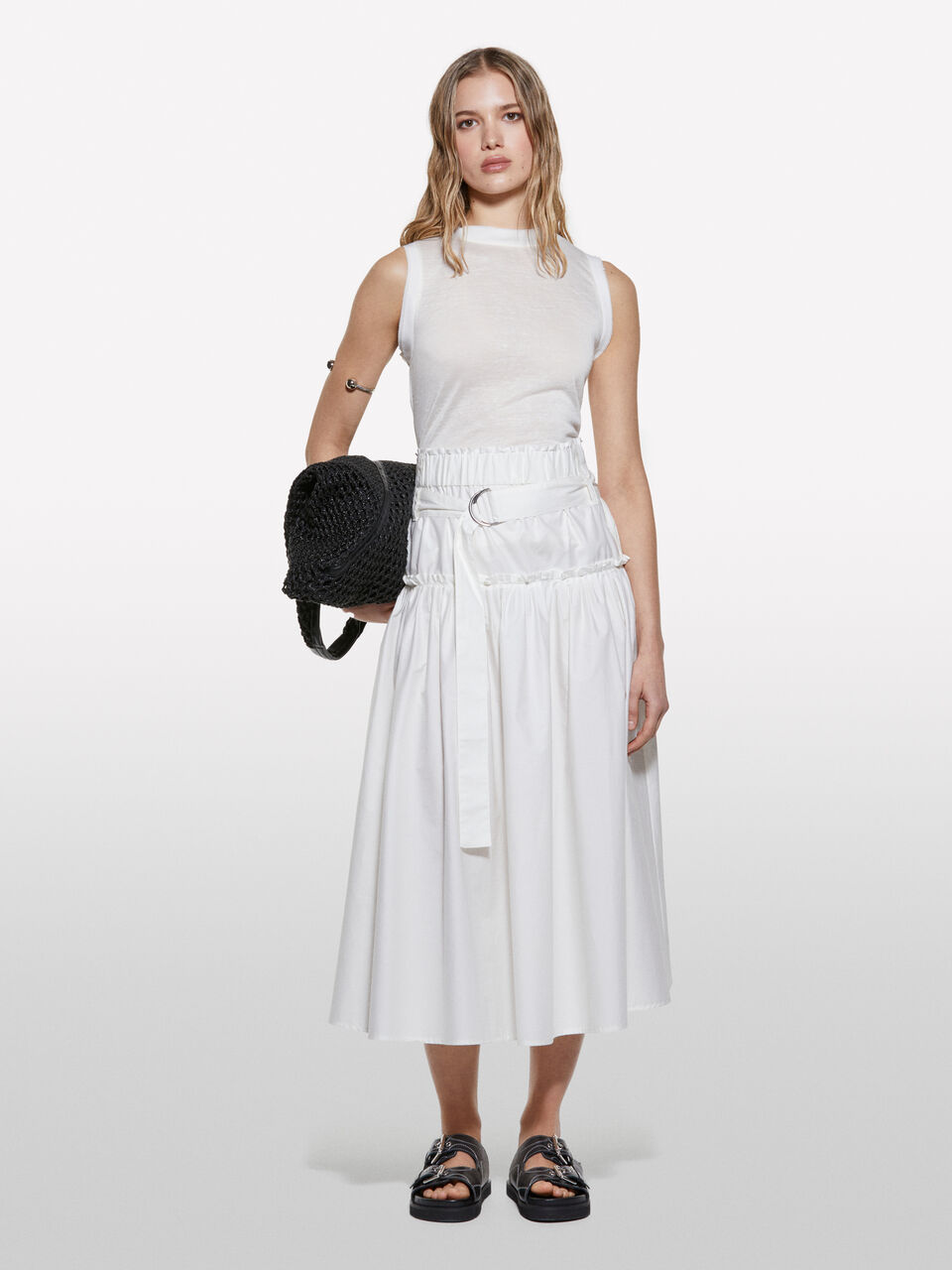 SKIRT + BELT Femme image number null