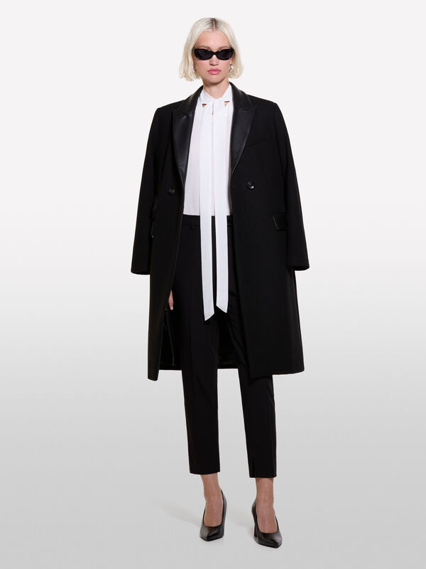 Blouse blanche à lavallière  - blouses pour femme | Sisley