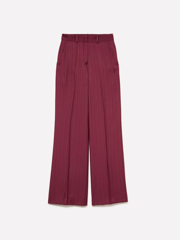 Pantalon à rayures rose blush Pantalon à rayures rose blush - pantalons palazzo pour femme | Sisley