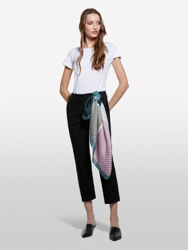Pantalon évasé noir - pantalons évasés pour femme | Sisley