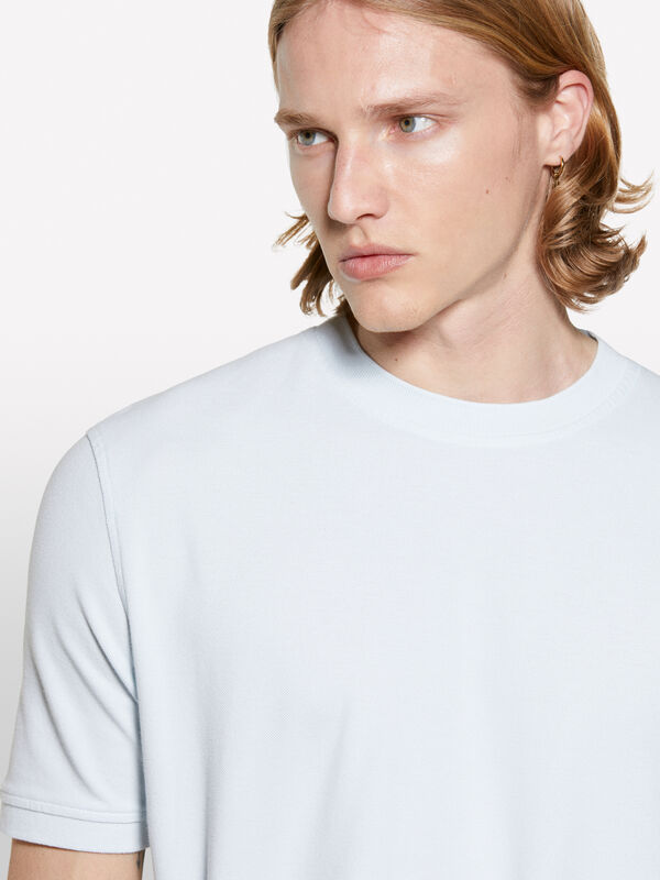 T-shirt bleu clair à manches courtes - t-shirts à manches courtes pour homme | Sisley