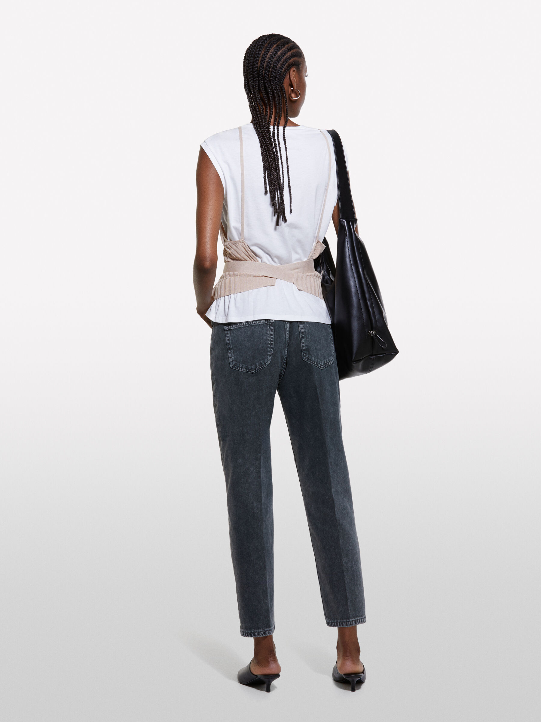 Jeans boyfriend gris Gris Sisley