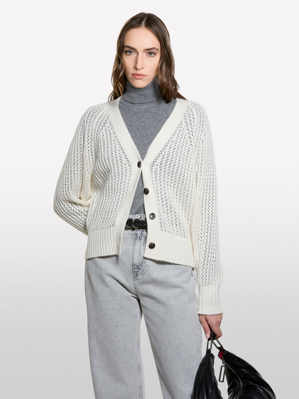 cardigan ajouré - cardigans pour femme | Sisley