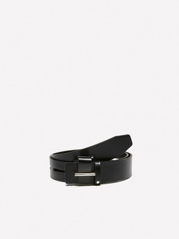 Black perforated belt - ceintures pour femme | Sisley