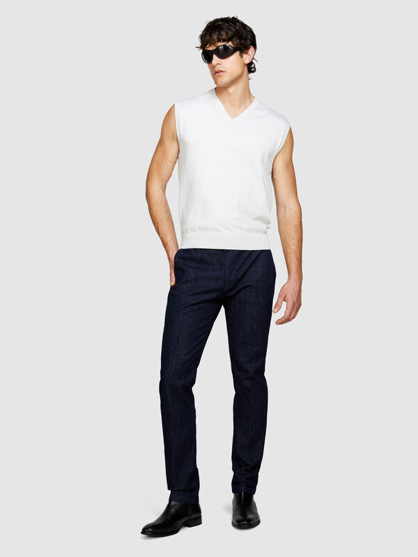Chino Baltimora en denim - jeans coupe slim pour homme | Sisley