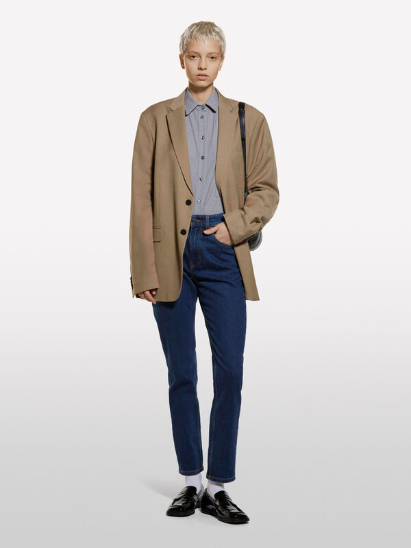 Chemise gris clair oversize - chemises pour femme | Sisley