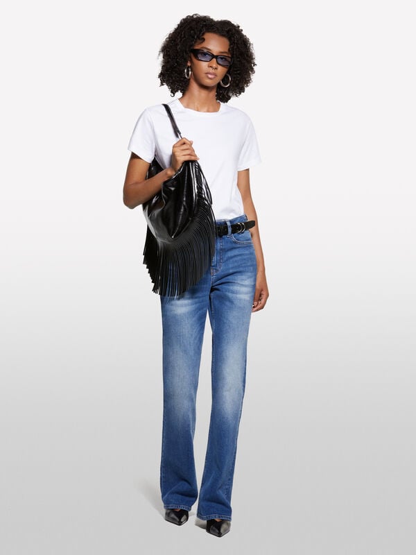 Jean slim bleu vintage Jean slim bleu vintage - jeans coupe slim pour femme | Sisley