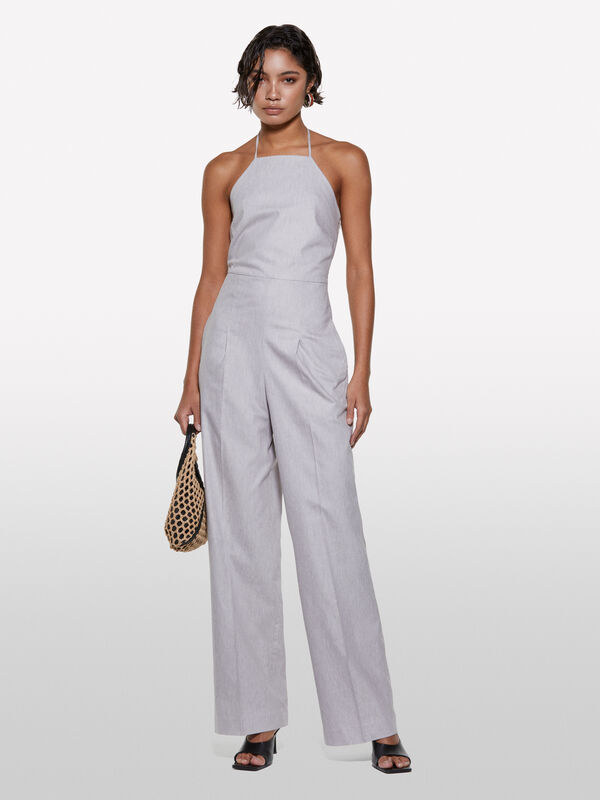 Combinaison gris clair à décolleté dos nu - combinaisons pour femme | Sisley