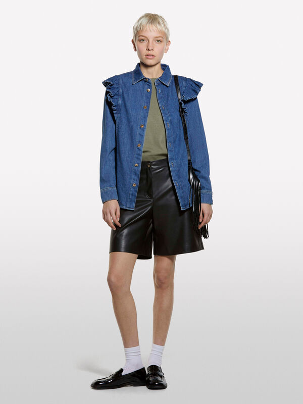 Pull ras du cou vert militaire Pull ras du cou vert militaire - pulls col rond pour femme | Sisley