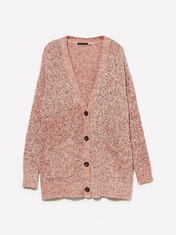 Maxi cardigan rose Maxi cardigan rose - cardigans pour femme | Sisley