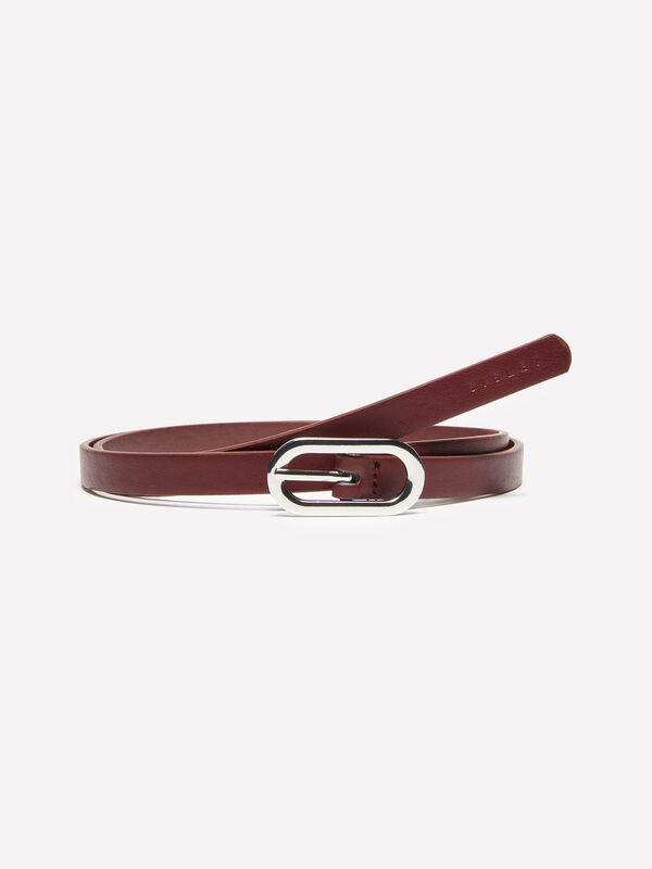 Ceinture fine bordeaux - ceintures pour femme | Sisley