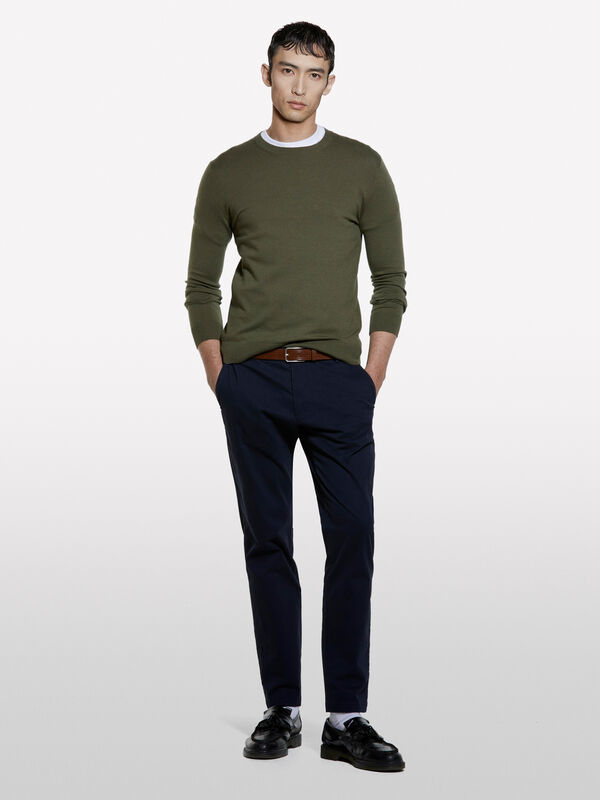 Pantalon chino bleu foncé - pantalons chinos pour homme | Sisley