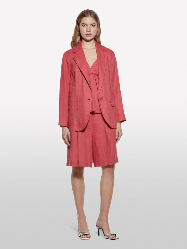 Blazer blush 100 % lin Blazer blush 100 % lin - blazers pour femme | Sisley