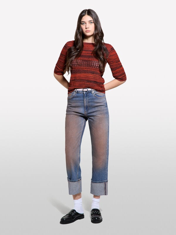 Pull effet dégradé Pull effet dégradé - pulls col rond pour femme | Sisley