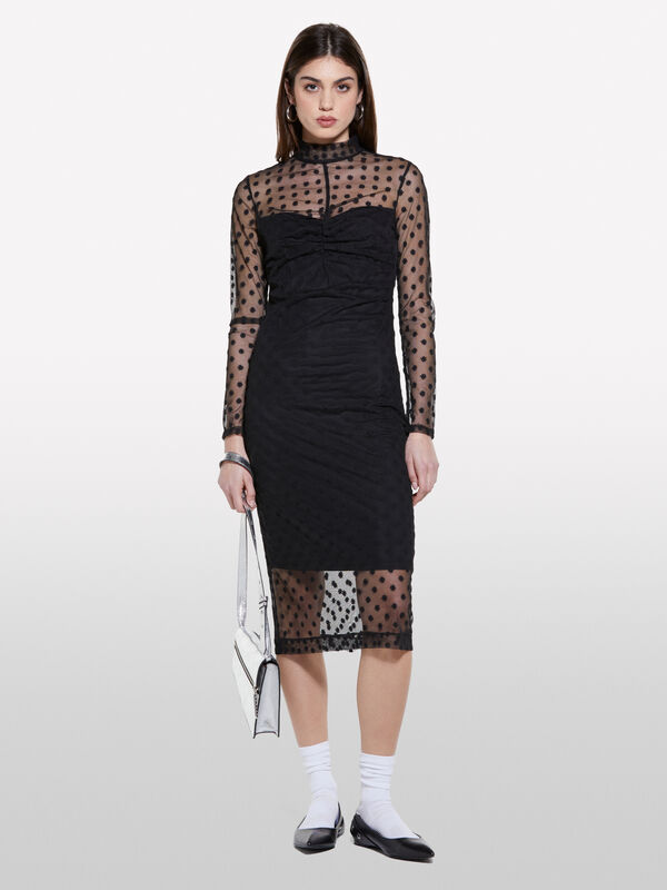 Robe en tulle - robes midi pour femme | Sisley