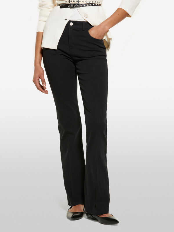 Pantalon évasé noir - pantalons évasés pour femme | Sisley