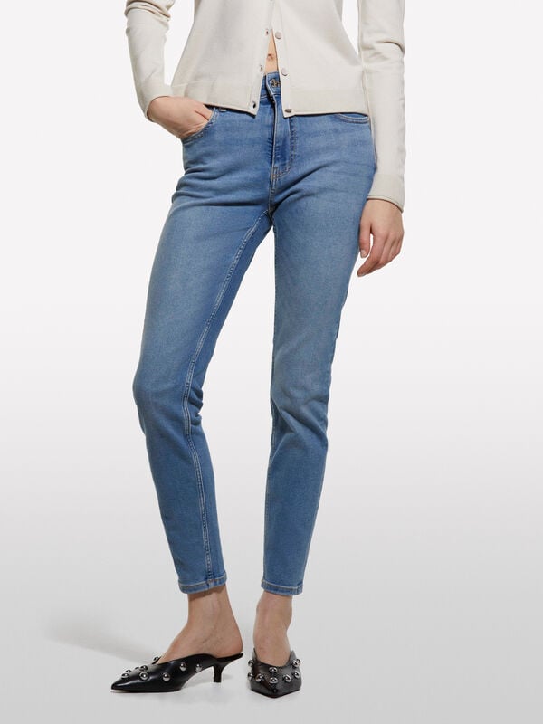 Jean slim bleu style 69 - jeans coupe slim pour femme | Sisley