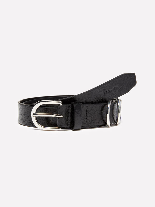 Ceinture noire à double boucle - ceintures pour femme | Sisley