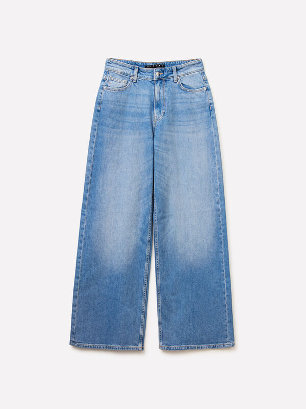 Jean coupe large Style 72 - jeans palazzo pour femme | Sisley