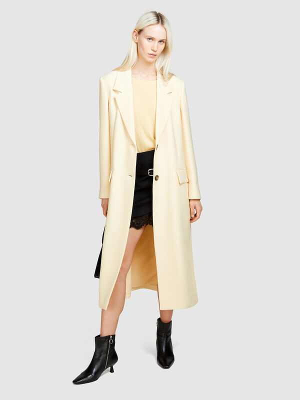 Cache-poussière à boutonnage simple - manteaux pour femme | Sisley