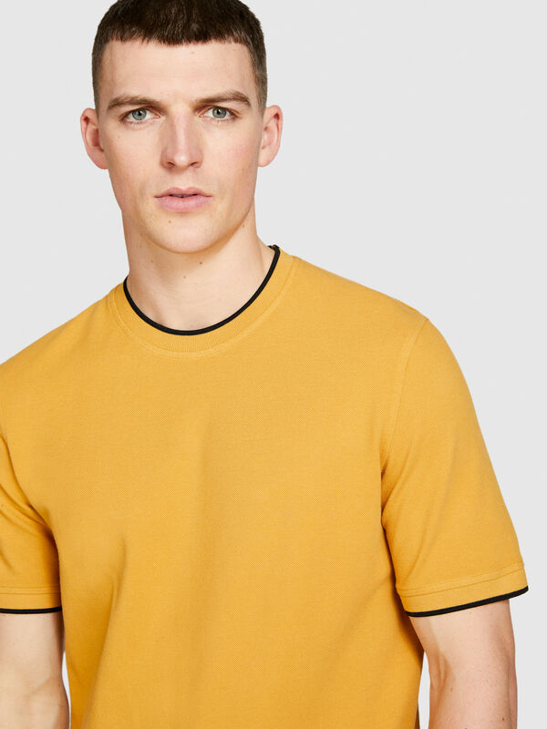 T-shirt contrasté - t-shirts à manches courtes pour homme | Sisley