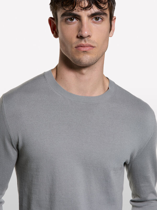 Pull ras du cou gris - pulls col rond pour homme | Sisley