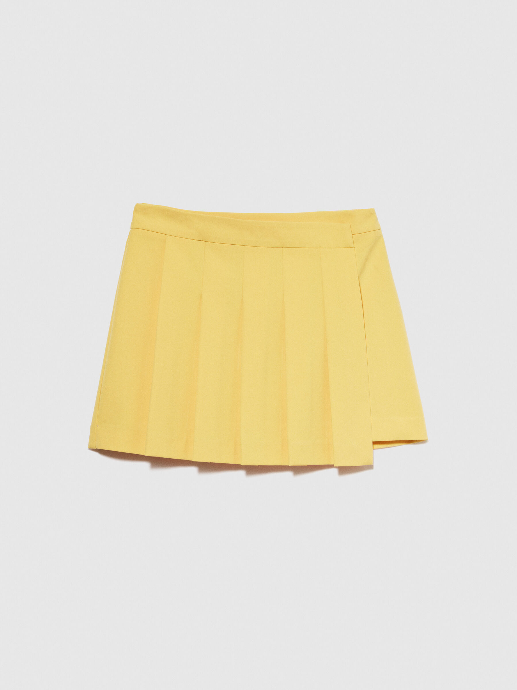 Mini jupe pliss e Jaune Sisley