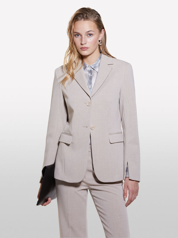 Blazer ajusté beige - blazers pour femme | Sisley