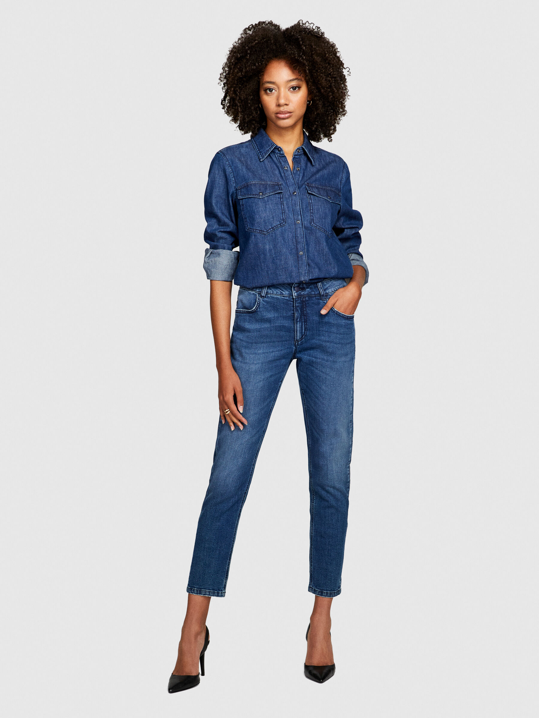 Jean carrot slim femme clearance