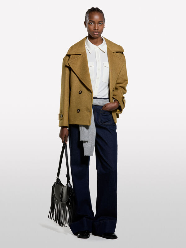 Chemise blanche crème avec poches - chemises pour femme | Sisley