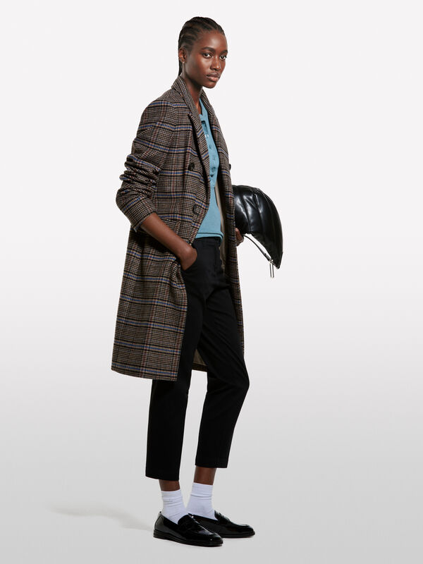 Pantalon chino cigarette noir - pantalons chinos pour femme | Sisley