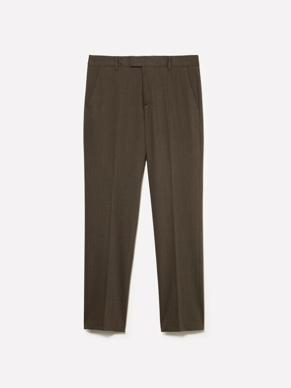 Chinos teints en fil - pantalons regular pour homme | Sisley