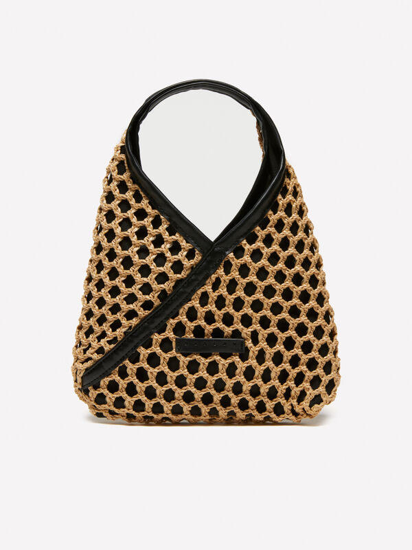 Sac effet crochet beige - sacs à bandoulière et porté épaule pour femme | Sisley