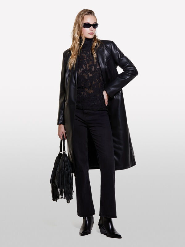 Jeans taille haute gris foncé - jeans taille haute pour femme | Sisley