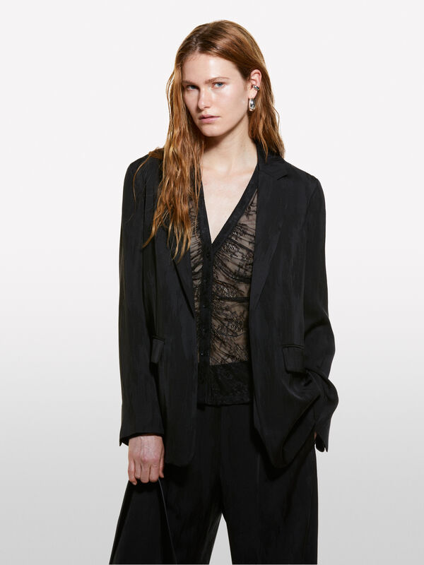 Blazer ouvert noir - blazers pour femme | Sisley