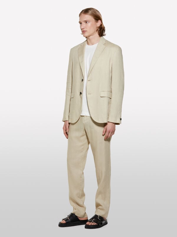 Blazer sable 100 % lin Blazer sable 100 % lin - blazers pour homme | Sisley