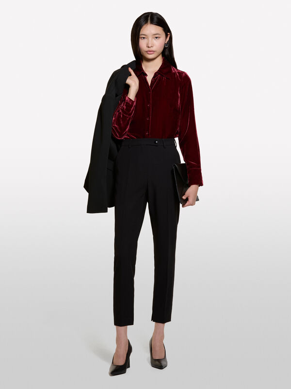 Pantalon slim noir - pantalons coupe slim pour femme | Sisley