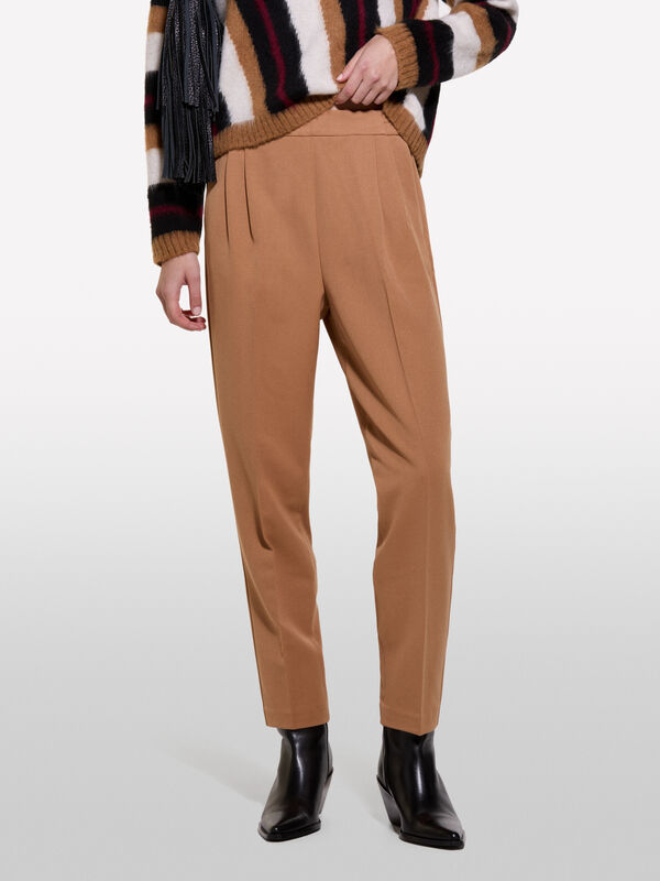 Jogging coupe carrot camel - pantalons de jogging pour femme | Sisley