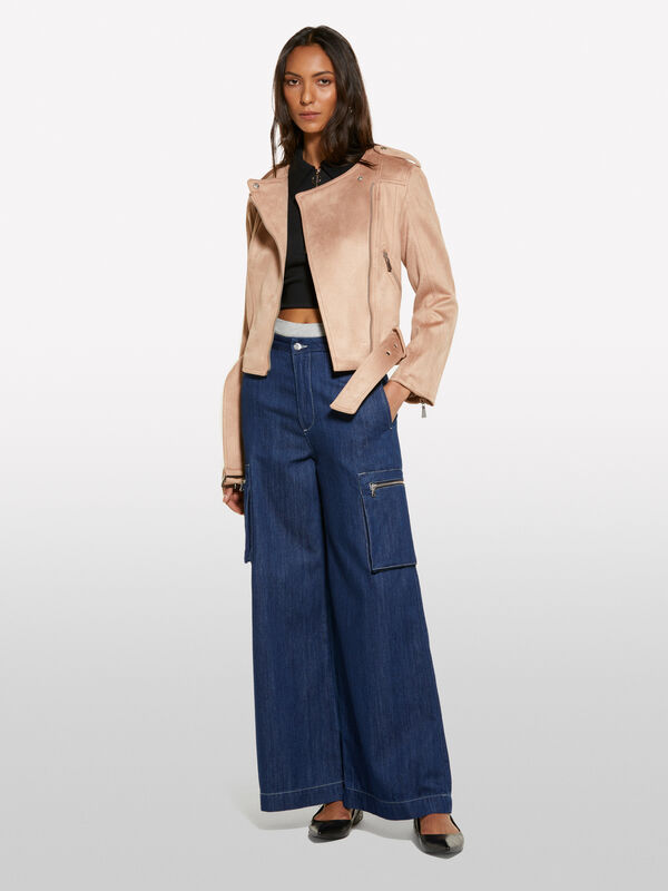 Jean cargo  - jeans palazzo pour femme | Sisley
