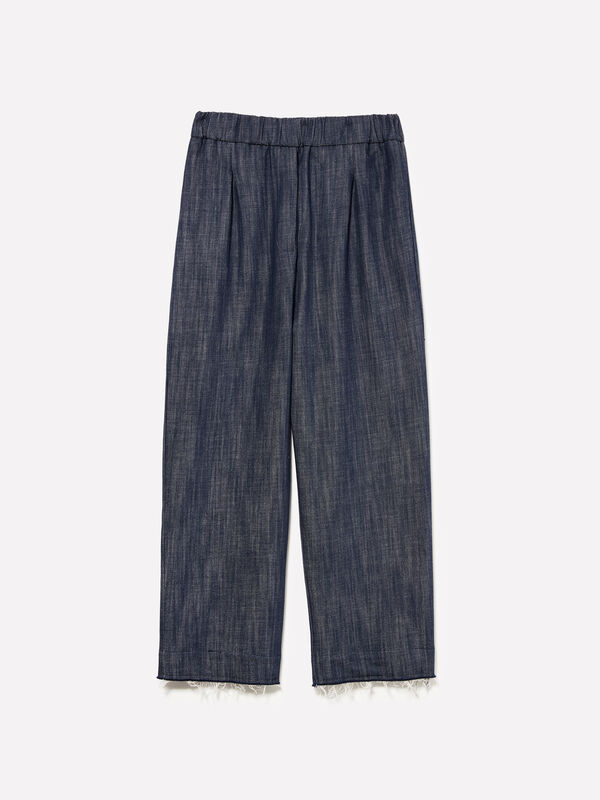 Pantalon de jogging en jean bleu Pantalon de jogging en jean bleu - pantalons de jogging pour femme | Sisley