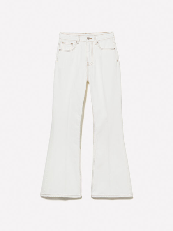 Jean bootcut blanc Jean bootcut blanc - jeans bootcut et évasés pour femme | Sisley