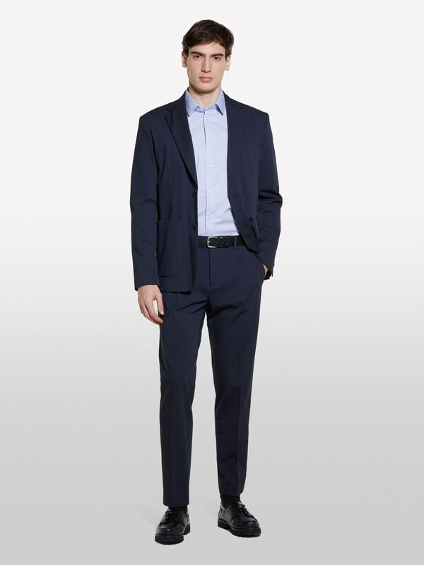 Blazer gris foncé à boutonnage simple Blazer gris foncé à boutonnage simple - blazers pour homme | Sisley
