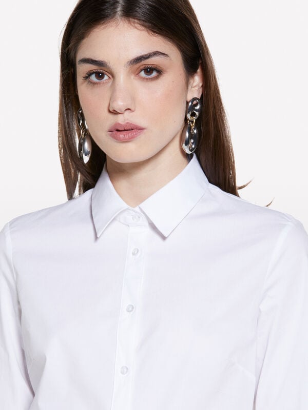 Chemise ajustée blanche - chemises pour femme | Sisley