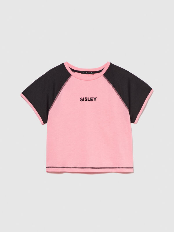 T-shirt sportif à logo - t-shirts à manches courtes pour fille | Sisley Young