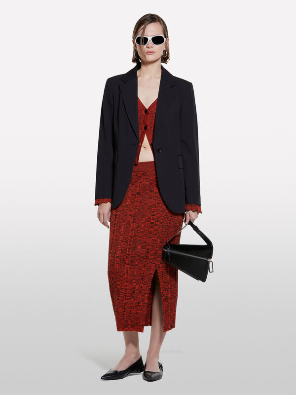Blazer coupe regular noir - blazers pour femme | Sisley