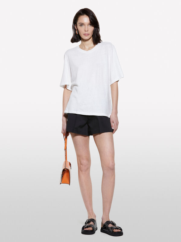 T-shirt court blanc - t-shirts &agrave; manches courtes pour femme | Sisley
