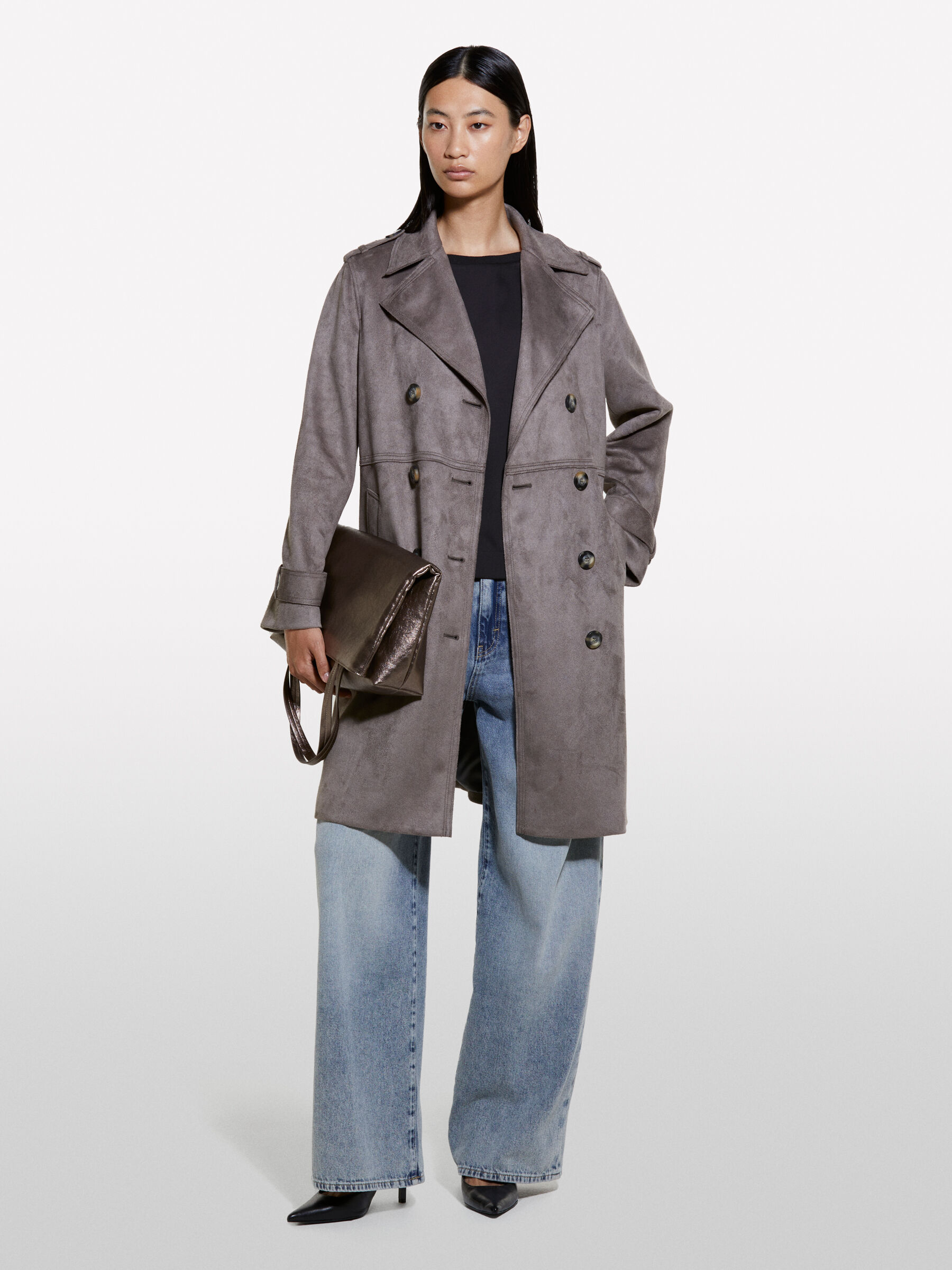 Caban gris femme shop