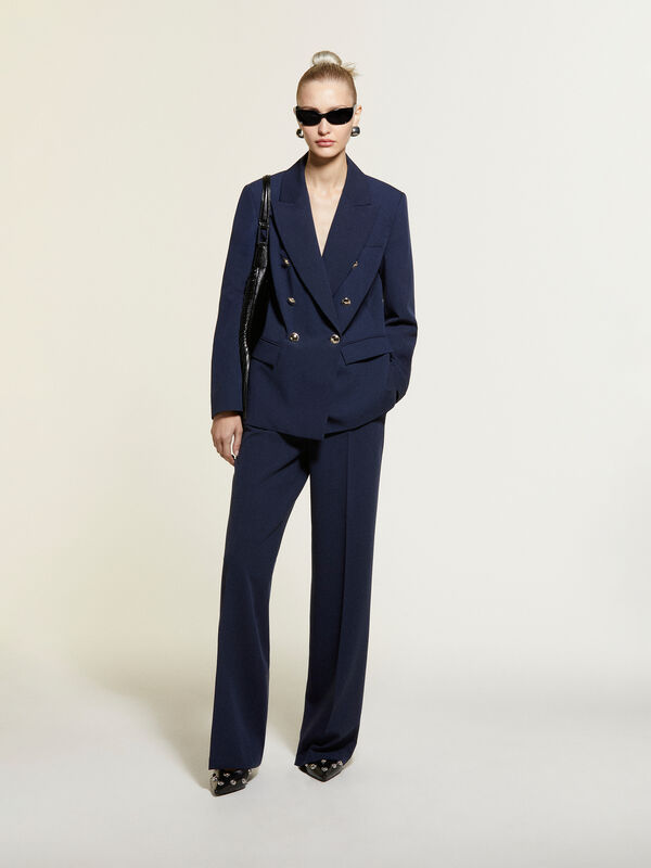 Blazer bleu foncé avec boutons dorés - blazers pour femme | Sisley